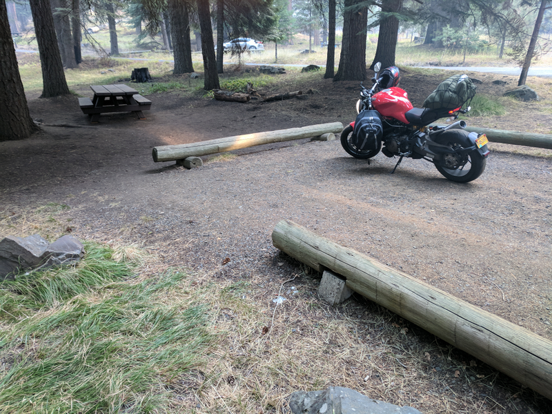 Illustration for article titled Motorcycle road trip and camping set up